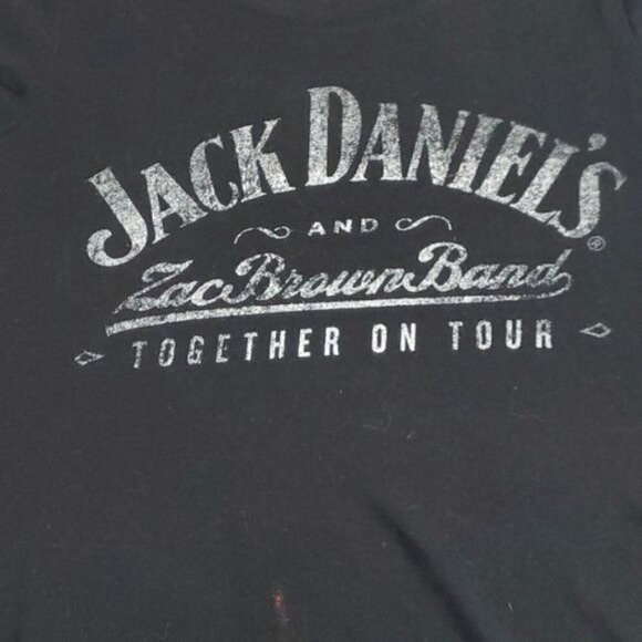 LAST CHANCE Bella Zac Brown Band #7 Concert Sz M Black SS T-shirt - Picture 2 of 7